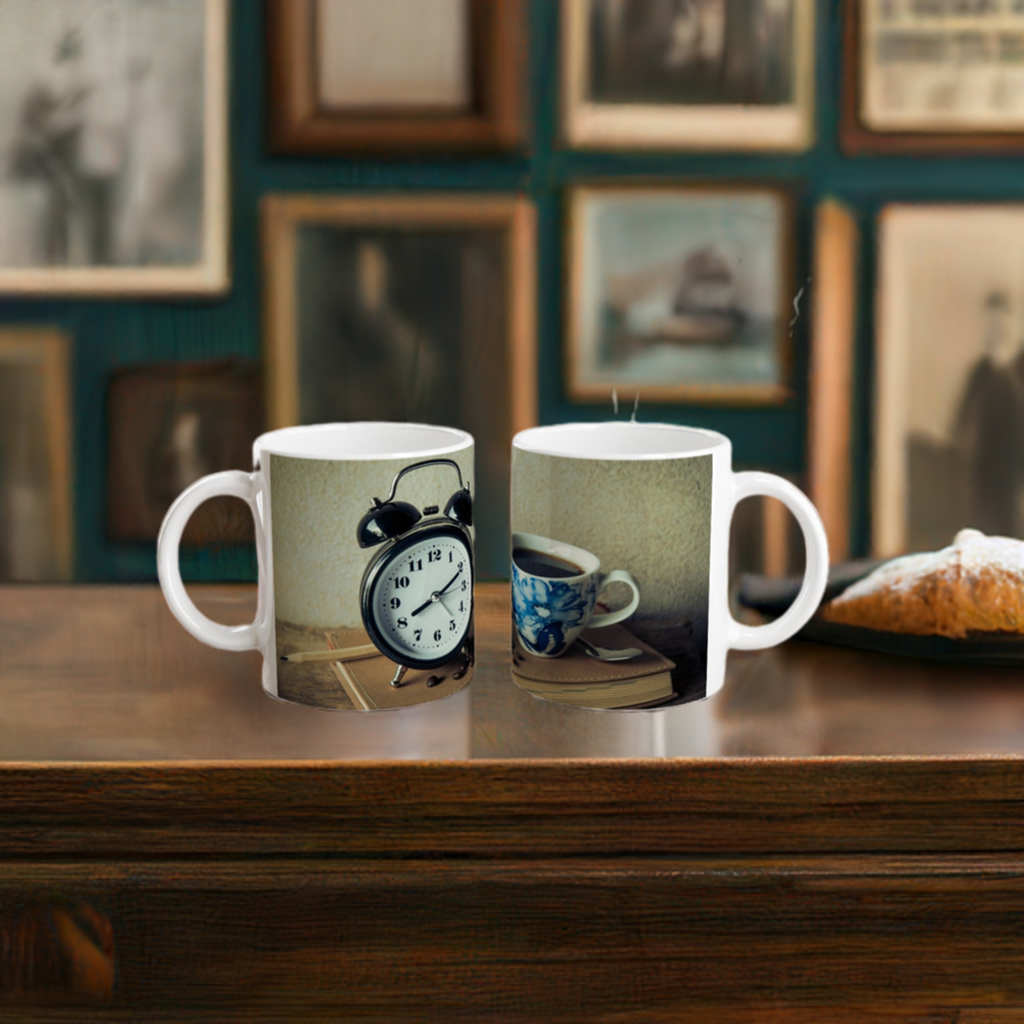 Ole Time Alarm Clock Ceramic Mug