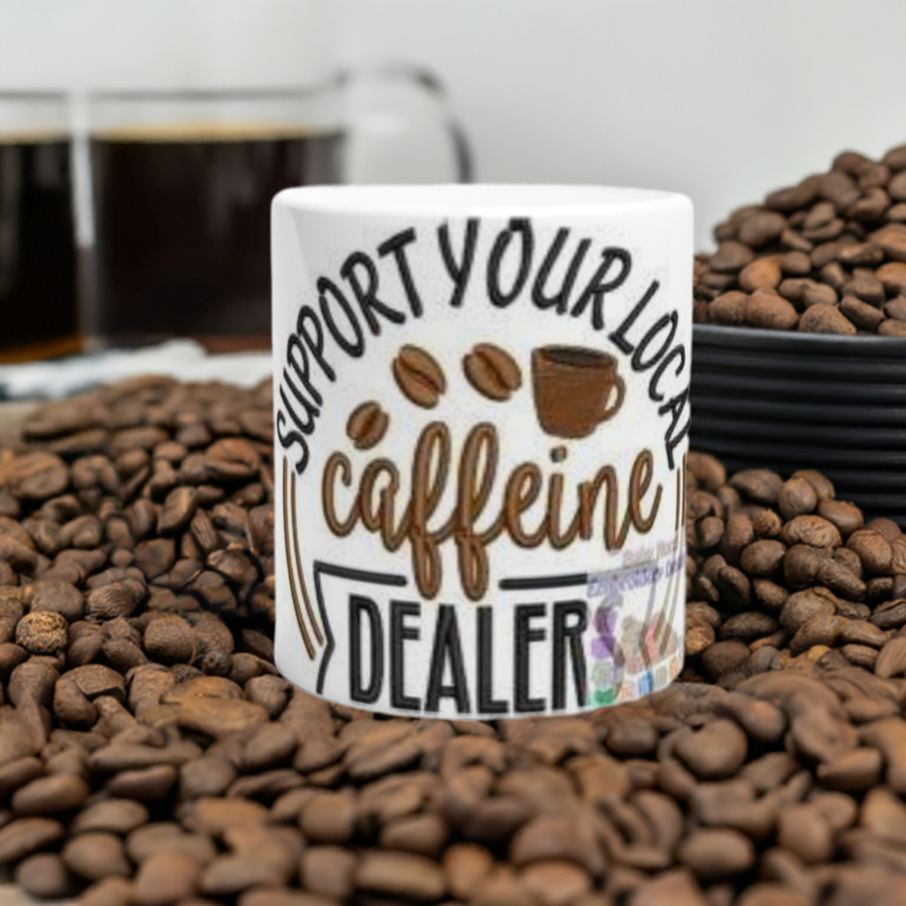 Support your local Caffeine Dealers Mug