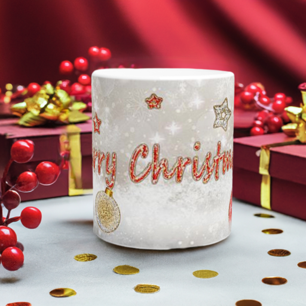 Merry Christmas Bells Ceramic Mug