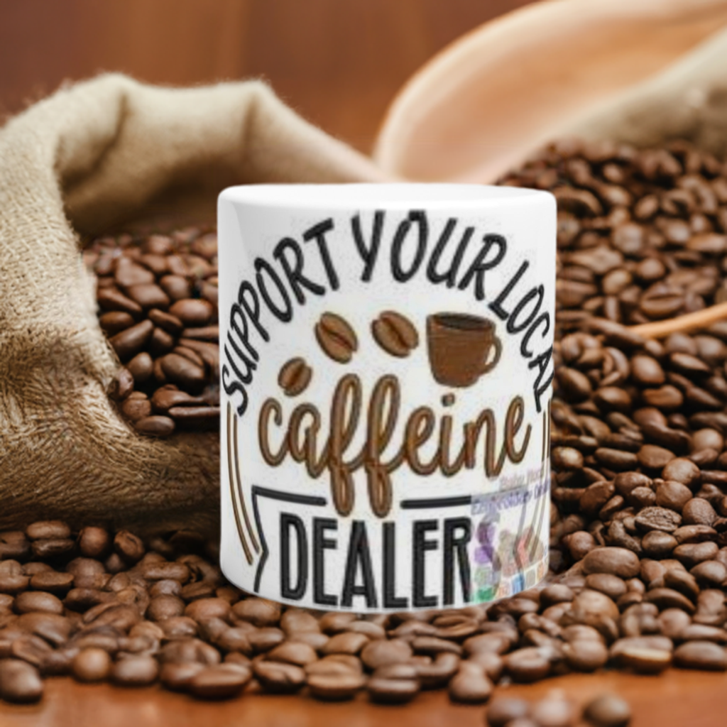 Support your local Caffeine Dealers Mug