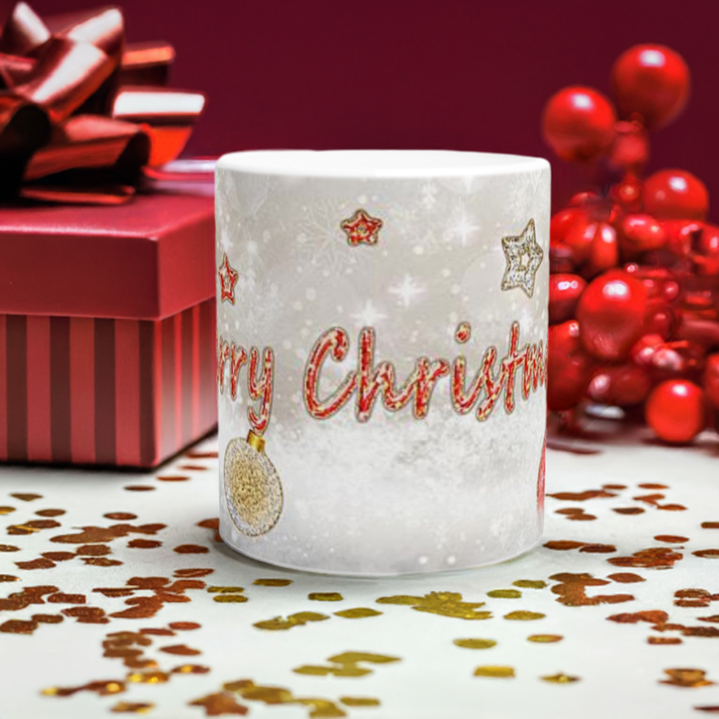 Merry Christmas Bells Ceramic Mug