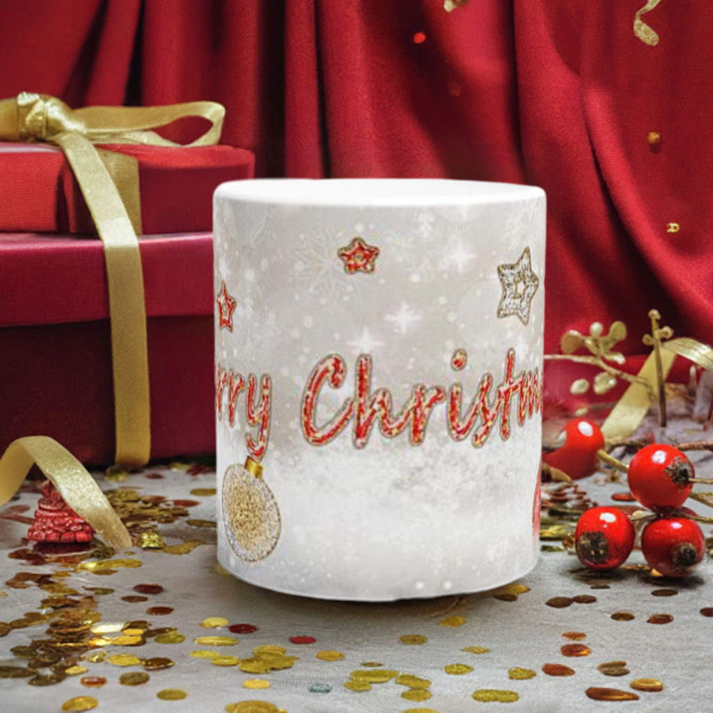 Merry Christmas Bells Ceramic Mug